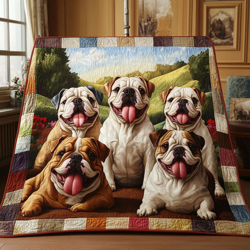 Bulldog Masterpiece Quilted Blanket NCU0PTT461
