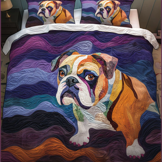 Bulldog Sanctuary 3-Piece Quilted Bedding Set NCU0PTT416
