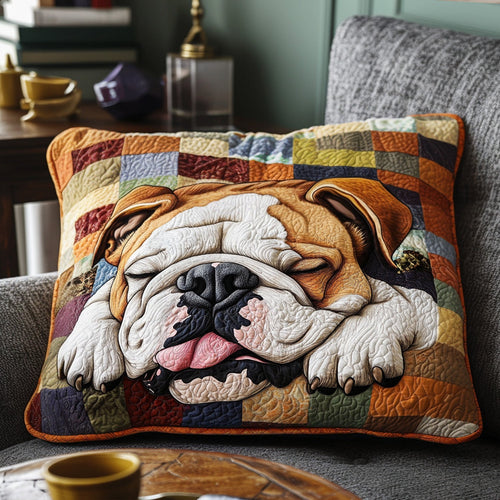 Bulldog Sleepy Time Quilted Bedding Pillow Case NCU0PTT515