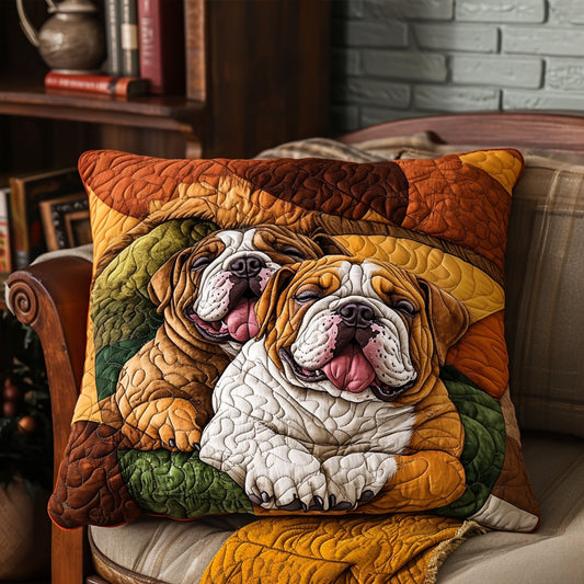 Bulldog Snooze Fest Quilted Bedding Pillow Case NCU0PTT516
