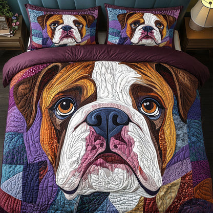 Bulldog Stitches 3-Piece Quilted Bedding Set NCU0PTT418