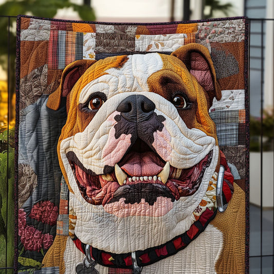 Bulldog Vibes Quilted Blanket NCU0PTT467