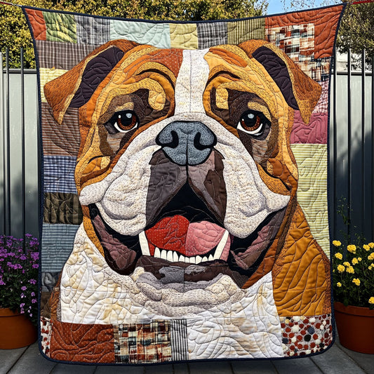 Bulldog Wonders Quilted Blanket NCU0PTT469