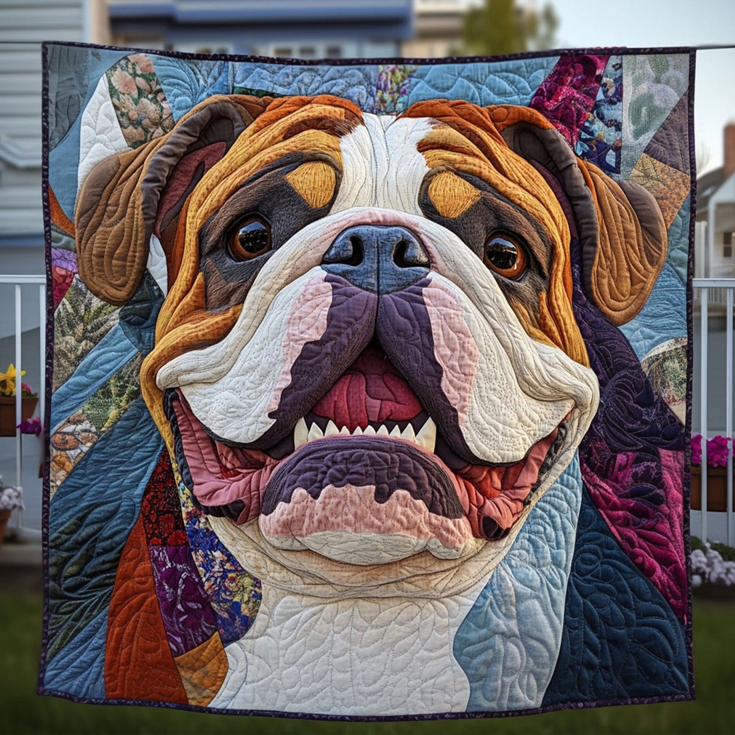 Bulldog World Quilted Blanket NCU0PTT470