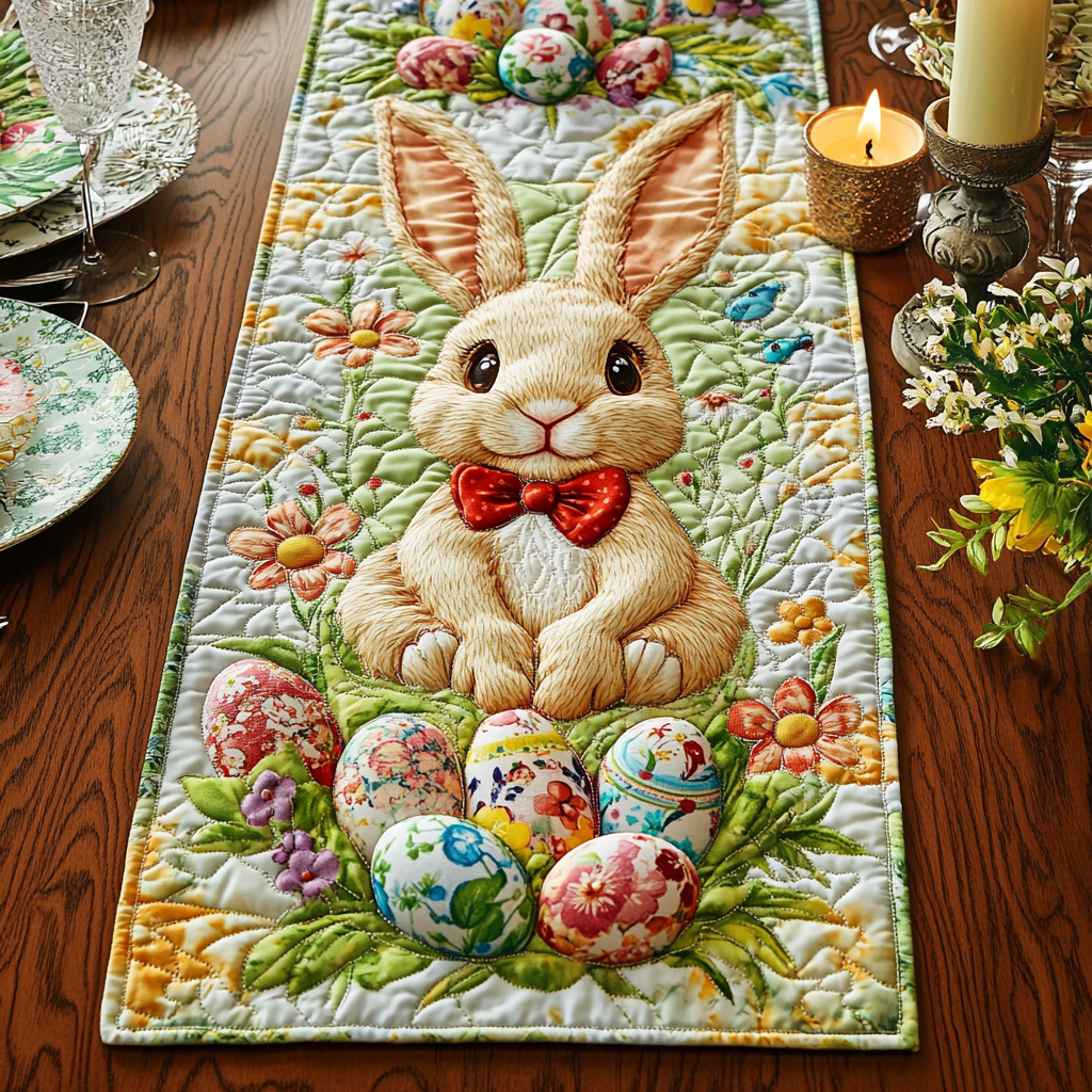 Bunny Bliss Quilted Table Runner NCU0NVH155