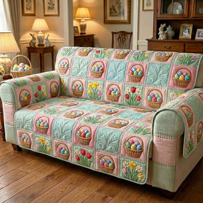 Bunny Easter Day Quilted Sofa Cover NCU0NTD1572