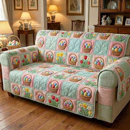 Bunny Easter Day Quilted Sofa Cover NCU0NTD1572