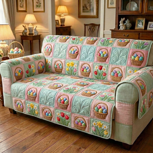 Bunny Easter Day Quilted Sofa Cover NCU0NTD1572