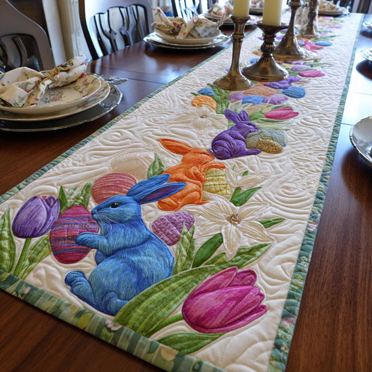 Bunny Meadow Quilted Table Runner NCU0DV2016