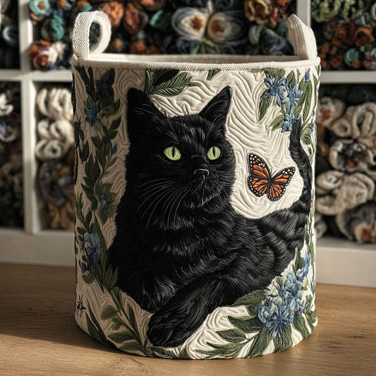 Butterflies and Paws Quilted Laundry Basket NCU0PTT2075