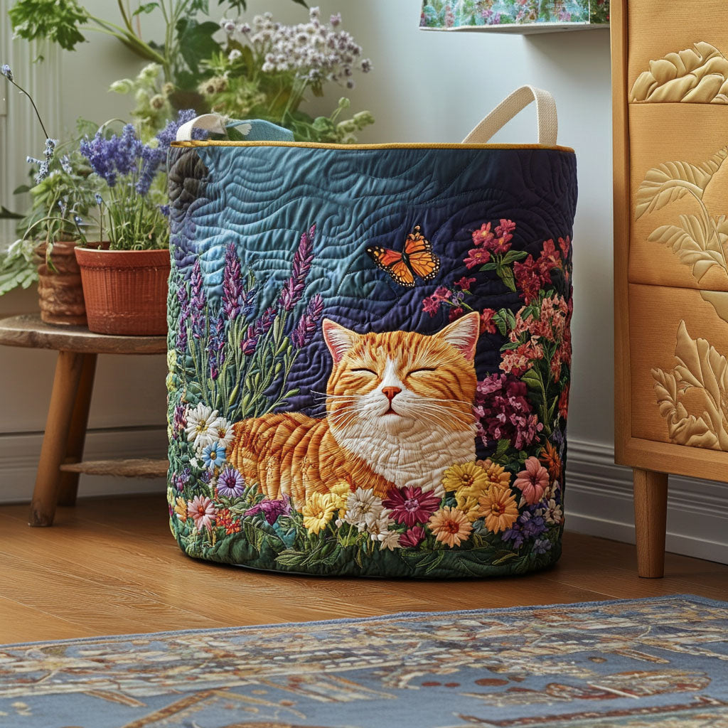 Butterflies at Noon Quilted Laundry Basket NCU0PTT2699