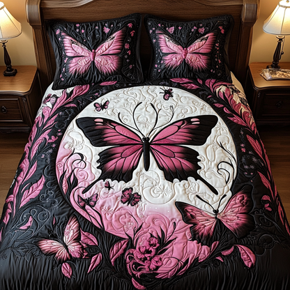 Butterfly Bliss 3-Piece Quilted Bedding Set NCU0NVH035