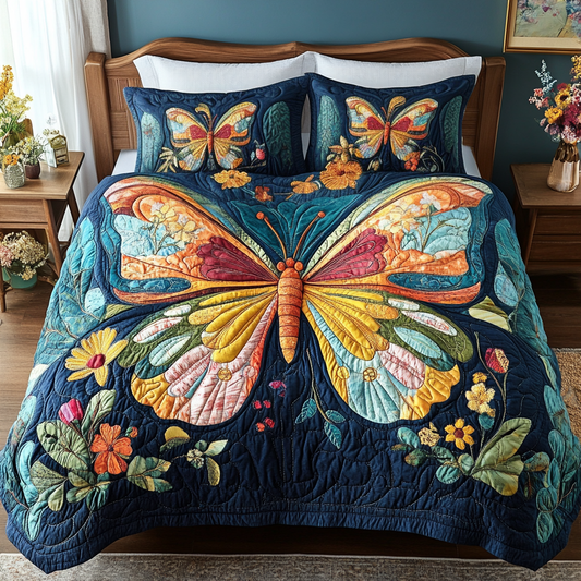 Butterfly Bloom Duvet Cover Set NCU0NVH588