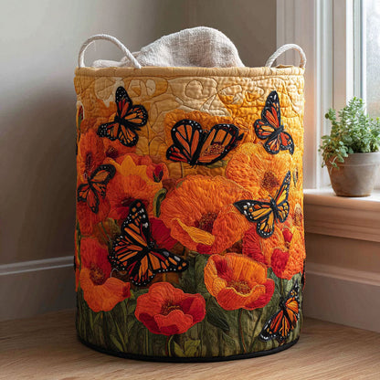 Butterfly Bloom Quilted Laundry Basket NCU0DDK2266