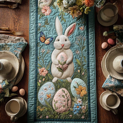 Butterfly Bunny Garden Quilted Table Runner NCU0DQQ0436