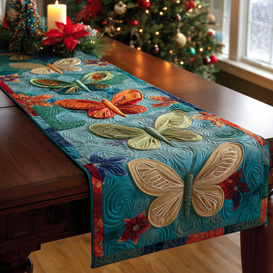 Butterfly Charm Quilted Table Runner NCU0DDK1587