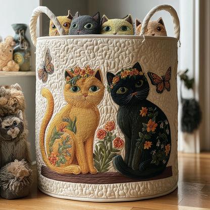 Butterfly Chase Quilted Laundry Basket NCU0PTT2088