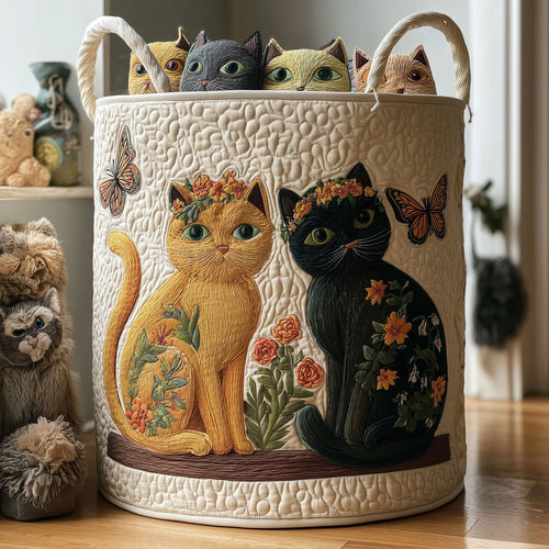 Butterfly Chase Quilted Laundry Basket NCU0PTT2088