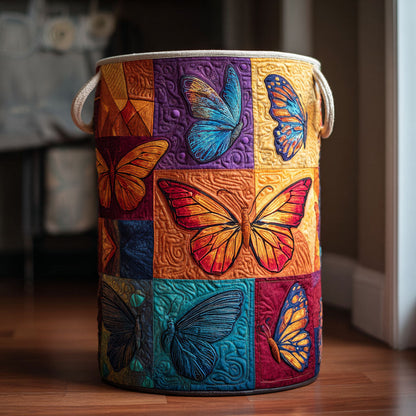 Butterfly Dream Quilted Laundry Basket NCU0DDK2263