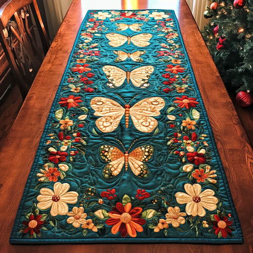 Butterfly Grace Quilted Table Runner NCU0DDK1589