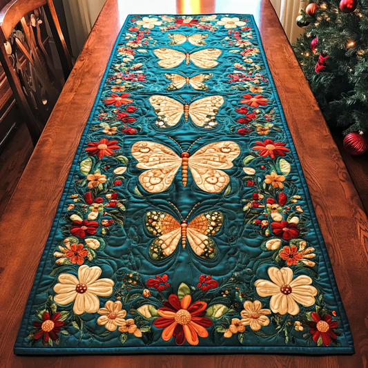 Butterfly Grace Quilted Table Runner NCU0DDK1589