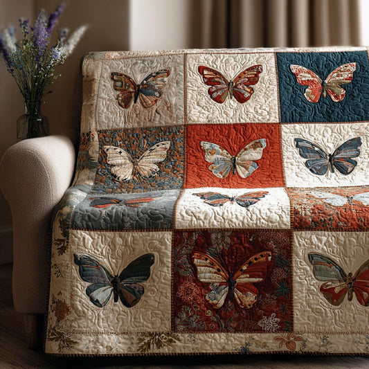 Butterfly Harmony Quilted Blanket NCU0LDH488