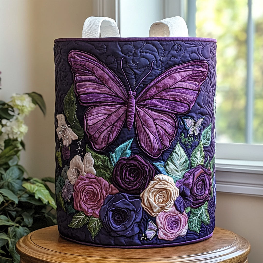 Butterfly Meadow Quilted Laundry Basket NCU0DDK2265