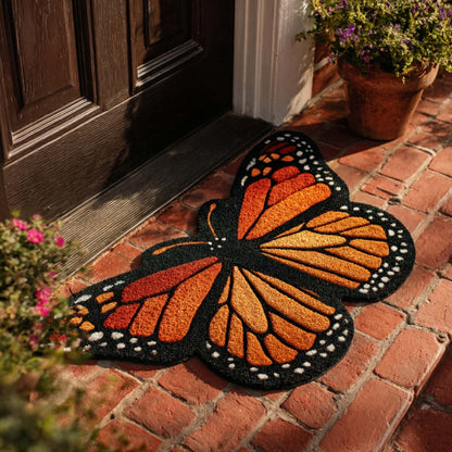Butterfly Monarch Glow Custom Shape Doormat NCU0HNH996