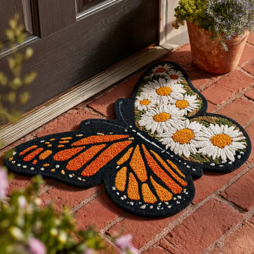 Butterfly Petal Drift Custom Shape Doormat NCU0HNH997