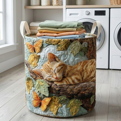 Butterfly Snooze Quilted Laundry Basket NCU0PVL822