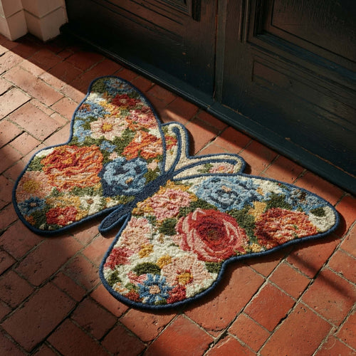 Butterfly Summer Bloom Custom Shape Doormat NCU0HNH999