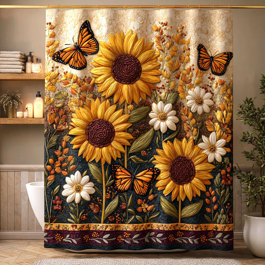 Butterfly Sunflower Garden Shower Curtain NCU0NTV894