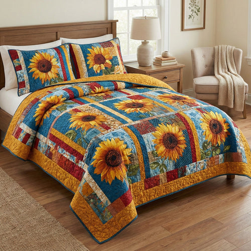 Butterfly Sunlight Garden 3-Piece Quilted Bedding Set NCU0NNT2991