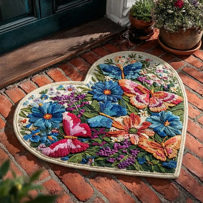 Butterfly Vivid Meadow Custom Shape Doormat NCU0HNH1000