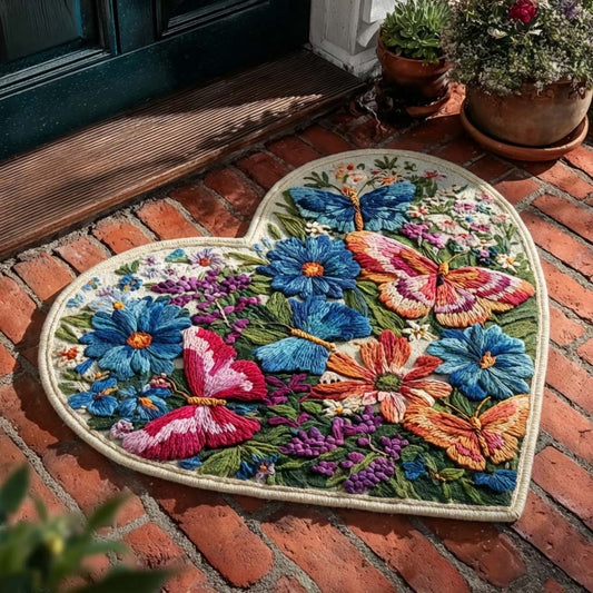 Butterfly Vivid Meadow Custom Shape Doormat NCU0HNH1000