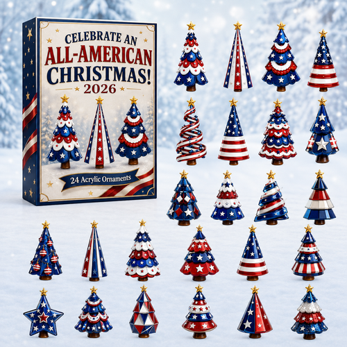 🎄 CHRISTMAS KICKOFF 40% OFF 🔔 - American Christmas Tree Advent Calendar 2026 - 24-Day Festive Countdown, Acrylic Charms Blind Box - Gift For Family & Friends
