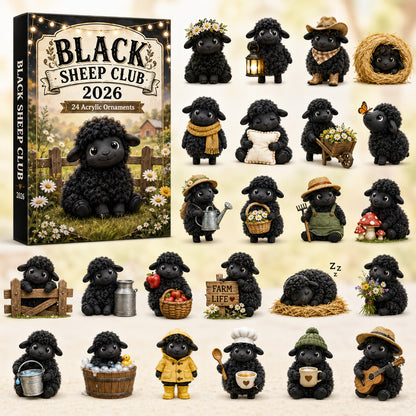 CHRISTMAS KICKOFF 40% OFF - Black Sheep Club Advent Calendar 2026 - 24-Day Festive Countdown, Acrylic Charms Blind Box - Gift For Sheep Lovers AC0HT549