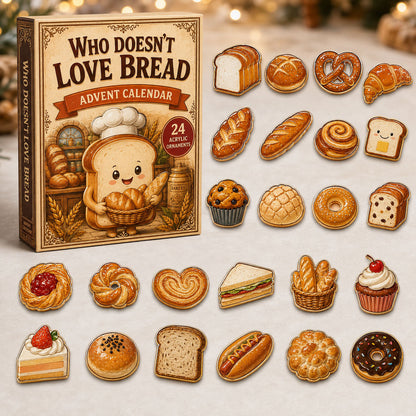 CHRISTMAS KICKOFF 40% OFF - Bread Basket Advent Calendar 2026 - 24-Day Festive Countdown, Acrylic Charms Blind Box - Gift For Bakers