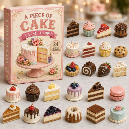 CHRISTMAS KICKOFF 40% OFF - Cake Delight Advent Calendar 2026 - 24-Day Festive Countdown, Acrylic Charms Blind Box - Gift For Bakers