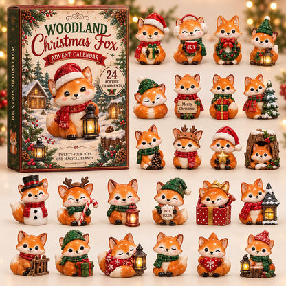 CHRISTMAS KICKOFF 40% OFF - Christmas Fox Advent Calendar 2026 - 24-Day Festive Countdown, Acrylic Charms Blind Box - Gift For Fox Lovers