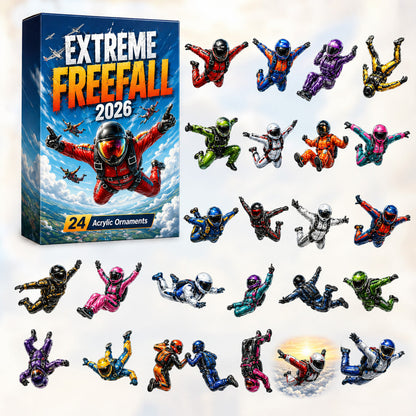 CHRISTMAS KICKOFF 40% OFF - Extreme Freefall Advent Calendar 2026 - 24-Day Festive Countdown, Acrylic Charms Blind Box - Gift For Skydiving Lovers AC0HT347