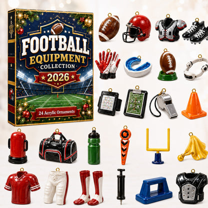 CHRISTMAS KICKOFF 40% OFF - Football Red Team Advent Calendar 2026 - 24-Day Festive Countdown, Acrylic Charms Blind Box - Gift For Football Lovers AC0HT339