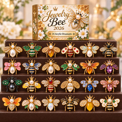 CHRISTMAS KICKOFF 40% OFF - Jewelry Bee Advent Calendar 2026 - 24-Day Festive Countdown, Acrylic Charms Blind Box - Gift For Bee Lovers AC0HT638