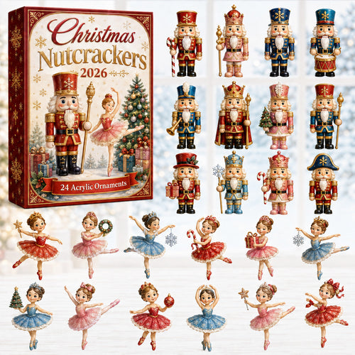 CHRISTMAS KICKOFF 40% OFF - Nutcrackers & Ballerinas Advent Calendar 2026 - 24-Day Festive Countdown, Acrylic Charms Blind Box - Gift For Family & Friends