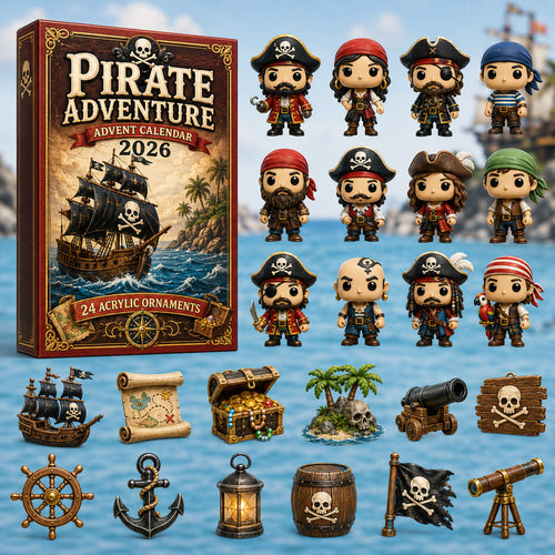 CHRISTMAS KICKOFF 40% OFF - Pirate Adventure Advent Calendar 2026 - 24-Day Festive Countdown, Acrylic Charms Blind Box - Gift For Ocean Lovers, Family & Friends AC0HT237