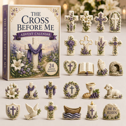 CHRISTMAS KICKOFF 40% OFF - Sacred Cross Advent Calendar 2026 - 24-Day Festive Countdown, Acrylic Charms Blind Box - Gift For Family