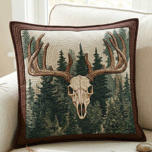 Cabin Antler Crest Quilted Pillow Case NCU0NNT3088