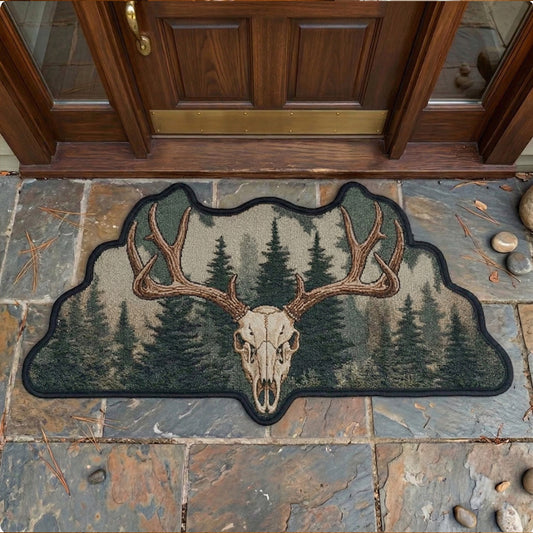 Cabin Antler Crest V2 Custom Shape Doormat NCU0NT3088