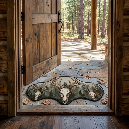 Cabin Antler Crest Custom Shape Doormat NCU0NNT3084