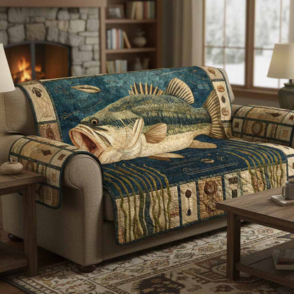 Cabin Bass Quilted Sofa Cover NCU0NXD1473